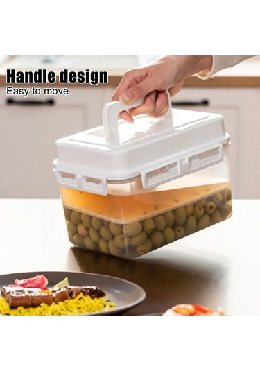 5l Turşu Kimchi Kapları Basın Plakası Sızdırmaz Hava Geçirmez Pp Saklama Kabı Saplı