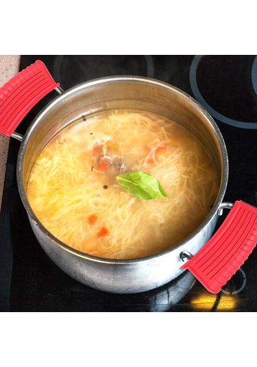 Çift Silikon Tencere Sapı Yardımcıları, Tava Sapı Koruyucu, Dökme Demir Tencere Rafı Seti, Kaymaz, Isıya Dayanıklı, Yalıtımlı Saplar