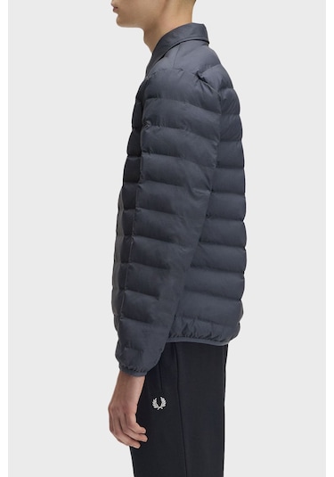 Fred Perry J1301 Collared Insulated Erkek Mont Mavi
