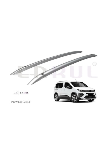 Erkul Fıat Doblo 2023 Üzeri Power Flush Tavan Çıtası Gri