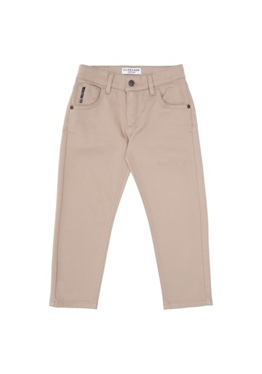U.s. Polo Assn. Erkek Çocuk Koyu Bej Pantolon Kanvas-chino 50317206-vr088 Koyu Bej