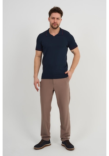 Alexander Gardi Alexandergardı Resort Yaka Triko T-shirt Lacivert