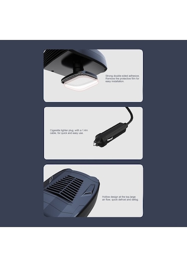 Maoyaya 360 Dönebilen 12v Isıtıcı - Hızlı Isıtma & Buz Çözme, Kışın Kurtarıcısı