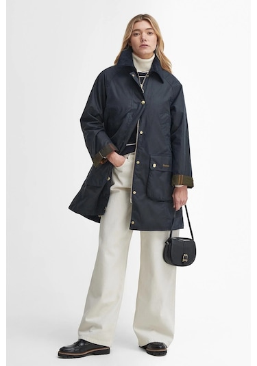 Barbour Long Beadnell Yağlı Ceket Ny92 Navy Lacivert