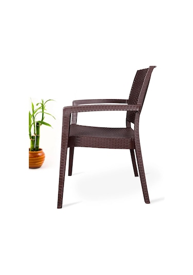 Zeugma Rattan Kollu Sandalye Koltuk Kahve Kahverengi