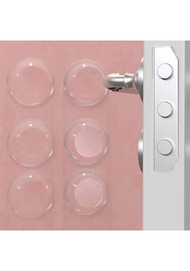 Dofolink Cam Kapı Duvarı Koruyucu, Silikon Tampon, Gürültü Azaltıcı, 6 Adet Şeffaf Çarpma Emici Diğer