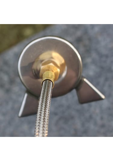 Lemestar Kampanya Harici Ocak Gaz Tankı Bağlantı Aleti - Üçgen Dönüştürücü, Genel Kullanım Bölümlü Ocak Gaz Konvertörü Alüminyum Alaşımlı, Dayanıklı, Taşınabilir Gümüş