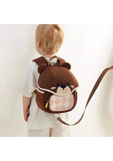 Oldfriend 3-6 Yaş Popüler Yeni Sevimli Çizgi Film Hafif Kayıp Önleyici Çocuk Sırt Çantası Mavi Mavi