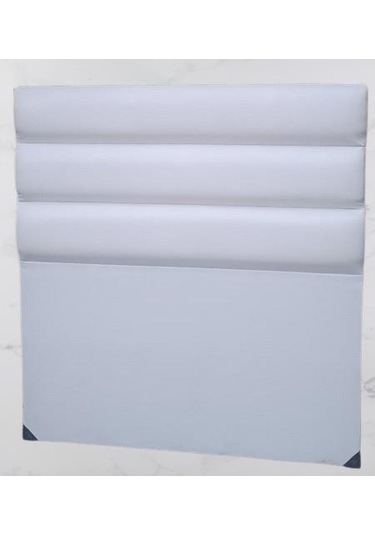 Başlık Dk Tek Kişilik 100'lık Model Suni Deri Beyaz Kumaş Yatay Dilimli El Yapım