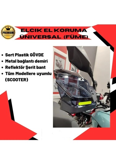 Motosiklet El Koruma Rüzgarlığı Scooter,cross,vitesli Ve Atv Mod Uygun Motor Siperlik Standart