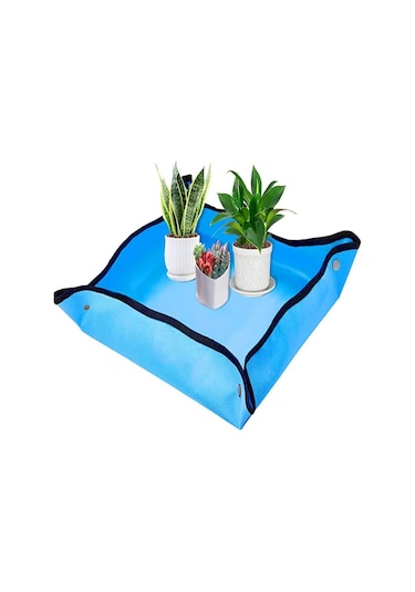 Çiçek saksı toprağı toprak  aktarımı için su geçirmez ped 65x65CM
