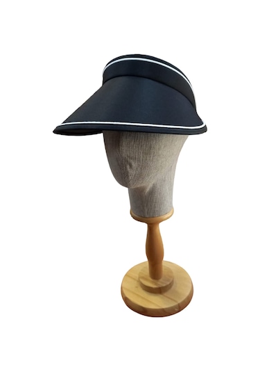 Kadın Geniş Siperli Vizör Şapka -  Siyah