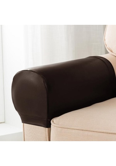 Suntek 2 Adet Kaymaz Pu Deri Streç Mobilya Kanepe Kol Dayama