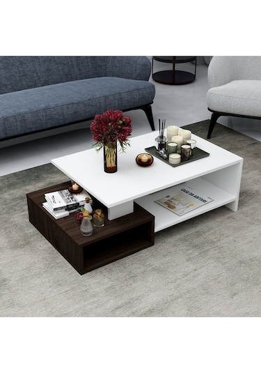 Dux Dekoratif Orta Sehpa Beyaz - Ceviz