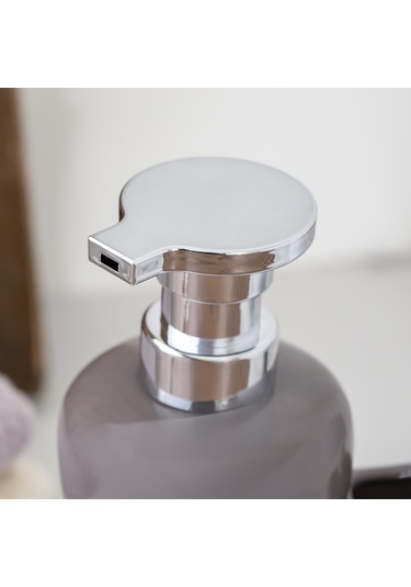 Porsima 277746 Sıvı Sabunluk Fırçalı Süngerlikli Sabunluk Gri