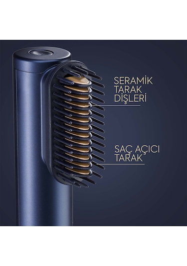 Babyliss Saç Kurutma Ve Şekillendirme Seti Air Wand, Difüzör Başlık Dahil, 1600w, 3 Başlık, İyon Teknolojisi Lacivert, 3 Başlıklı