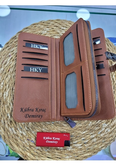 Hky Çok Kullanışlı İsme Özel Kadın Cüzdan Taba