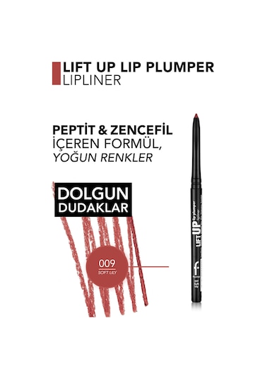 Flormar Lift Up Lip Plumper Lipliner Dolgunlaştırıcı Etkili & Uzun Süre Kalıcı Dudak Kalemi 009 Soft Lıly