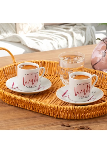 Porsima 10 Porselen 12 Parça Türk Kahve Fincan Takımı 90ml