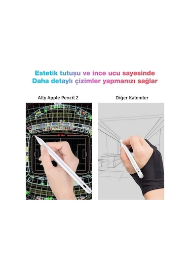 Ximistore9 İpad İçin Manyetik Elektrikli Kalem - Yanlış Dokunuş Engeli,  Pencil Uyumlu, Hassas El Yazısı Ve Çizim İçin Dijital Tablet Stili