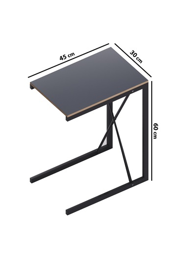 C Sehpa Yan Sehpa Zigon Sehpa Füme 1412