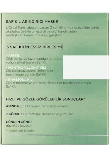 L'Oreal Paris Saf Kil Arındırıcı Maske 50 ML