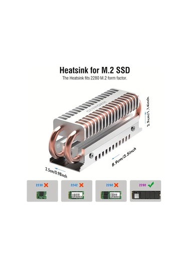 Boatshop1 Cutworm M2 2280 Ssd Soğutucu Gümüş Termal Pasta Dahil Nvme Ssd Isı Buharlaması Dayanıklı İnşaat