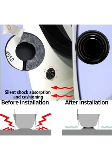 10 Adet Araba Kapı Ses Ve Gürültü Önleyici Conta Kaput Bagaj Darb N11.8612