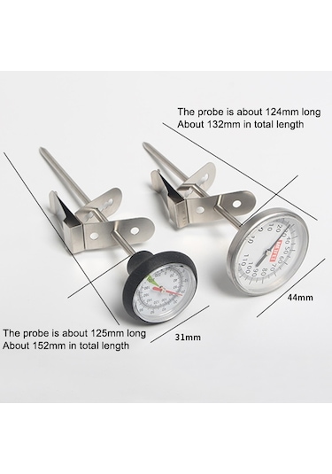Sones Paslanmaz Çelik El Yapımı Kahve Büyük Ekran Asılabilir Termometre, Stil: Büyük Plaka Gümüş