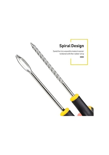 Fastbuy Turcoshop11 Araç Ve Motosiklet İçin Komple Lastik Tamir Seti - Sarı Set 23 Delik Onarım Yedek Takımı