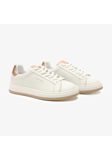 Greyder 33292 Beyaz Hakiki Deri Kadın Sneaker Ayakkabı-853 Beyaz
