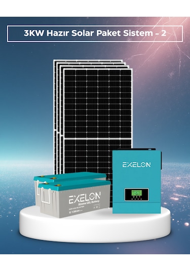 3kw Hazır Solar Paket - 2 24v Mppt Akıllı İnverter Off-grid Sistem