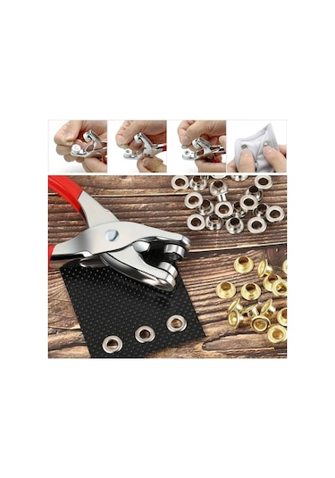 Büro Ev Atölye Takım Çantası İçin 200adet Çıtçıtlı Montaj Pens Makinesi Seti