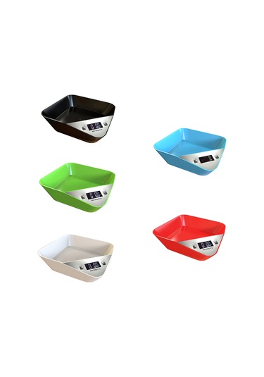 Homyl Dijital Mutfak Terazisi 5kg Plastik Pişirme Gıda Tartı Beyaz