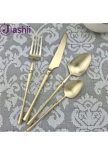 Agoodshop Çok Renkli Yeni Paslanmaz Çelik Mor Çatal Bıçak Kaşık Seti Mat Parlatma Siyah Yemek Takımı Seti Sofra Yemek Bıçağı Çatal Çorba Çok Renkli Çok Renkli