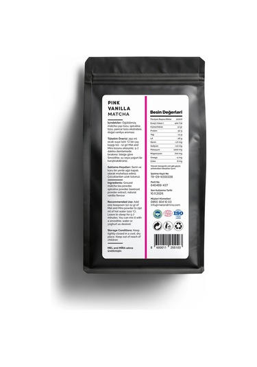 Pink Vanilla Matcha 50g, Vanilya Aromalı Pembe Matcha Doğal Pancar Renklendirici