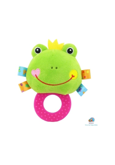Sozzy Toys Çıngıraklı Dişlik Kurbağam Çok Renkli