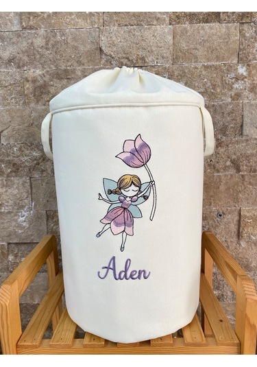 Hs Home Baby Peri Kızı Nakışlı Çamaşır & Oyuncak Sepet Seti