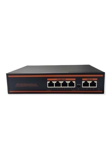 Nova ND1P402LF 4 Port Poe+ 10-100 Mbps 2 Port 10-100 Uplink Switc