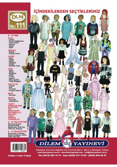 Güler Erkan Provasız 6-13 Yaş Çocuk Giyim Kalıpları No:111