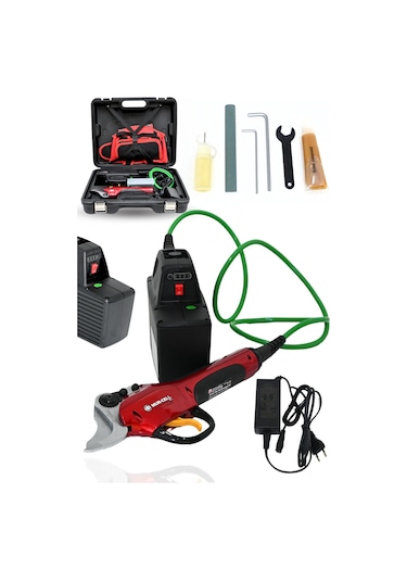 Adaptörlü Bağ Dal Budama Makası 50mm Kesme Çelik Bıçaklı Çantalı Budama Makası