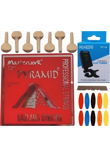 Masterwork 0.20 Uzun Sap Piramit Bağlama Teli 5'Li Ekonomik Set