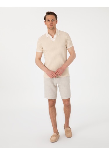 Pierre Cardin Erkek Bej Tişört 50310162-vr011 Bej