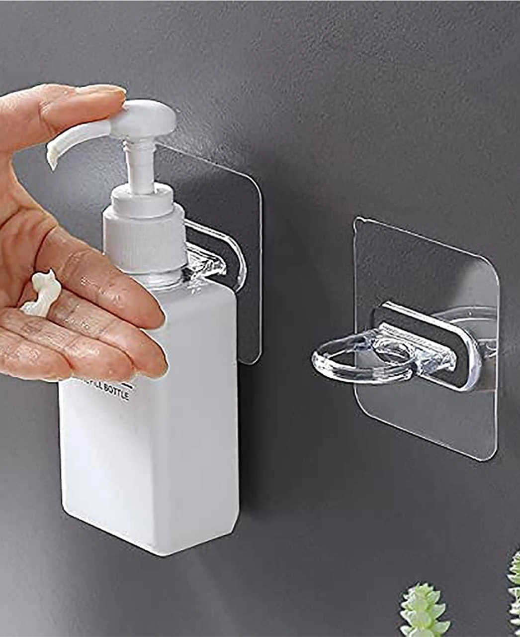 2 Adet Kendinden Yapışkanlı Desenli Sıvı Sabunluk Askısı Pratik Ve Şık Duvar Tipi Sabunluk Tutucu Diğer
