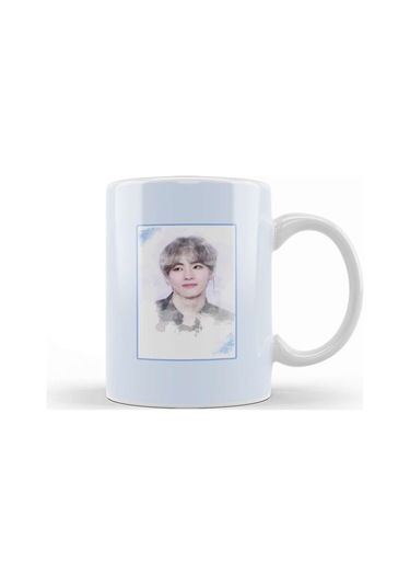Bts Tae Watercolor Bts Army Kpop Gift Bt21 Kupa Bardak Porselen Karışık
