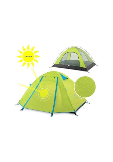 Naturehike P-Serisi 3 Kişilik Kamp Çadırı Yeşil