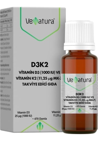 Venatura Vitamin D31000 Iu ve Vitamin K2 11,25 Ug Mk-7