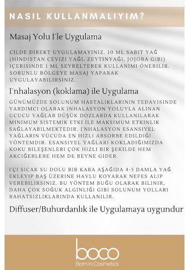 Boco Born In Cosmetics Portakal + Tarçın Saf Aromaterapi Uçucu Yağı 10 + 5 ML