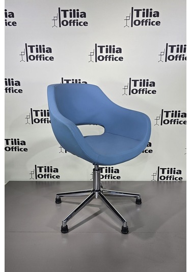 Monaco Çalışma Kesim Koltuğu Konik Sabit Ayak Açık Mavi