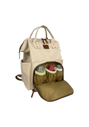 Bye Bye Paris Stylo Anne Bebek Bakım Sırt Çantası Bej